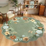 Floral Round Area Rug 6FT Soft Non-slip Boho Carpet For Home & Nursery. Fixed Price $121.99.