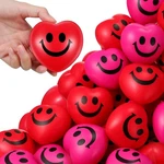 48 Pcs 2.76'' Valentine's Day Heart Stress Balls Shaped Smile Face Ball.... Fixed Price $45.74.