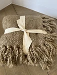 Pottery Barn Dreamy Fringe Throw Blanket 50 X 60" Camel. Fixed Price $34.00.