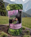 Frontier Wilderness Bears Plush Throw 50"X 60". Fixed Price $7.50.