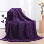 Deep Purple Fleece Throw Blanket 50 60 For Couch Sofa Bed,super Soft Cozy Plus. Fixed Price $15.70.