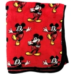 Disney 100 Red Mickey Mouse Fleece Throw Blanket Black Trim Full Body 40X50. Fixed Price $35.20.
