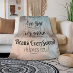 Qetxvi Bible Verse Blanket With Inspirational Thoughts And Prayers Religious New. Fixed Price $21.14.
