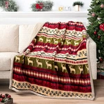 Pavilia Premium Christmas Sherpa Blanket, 50 X 60 Inches - Throw, Red. Fixed Price $28.22.