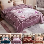 2-PLY Raschel Fleece Blanket 700GSM Reversible Floral Throw 6.6LB 7.7LB. Fixed Price $50.34.
