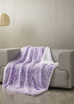 Regal Comfort - Frosted Orchid Faux Fur Sherpa Throw Blanket 50"X70". Fixed Price $39.95.