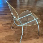 Contemporary Acrylic And Steel Chair. Artsy!. Fixed Price $189.99.