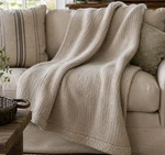 Rh Restoration Hardware Italian Chunky Knit Throw- Virgin Wool & Alpaca Blend. Fixed Price $75.00.