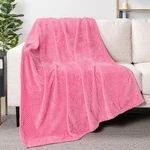 Pavilia Soft Flannel Fleece Blanket Throw Hot Pink, Textured Decorative Velvet. Fixed Price $23.79.