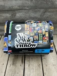 No-sew Fleece Throw Kit Multi Dog Print Green Solid 72" X 60" New. Fixed Price $26.00.