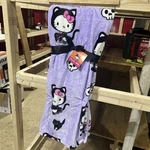 Hello Kitty Purple Halloween Black Cat Skulls Plush Throw Blanket 60 X 70 Nwt. Fixed Price $19.68.