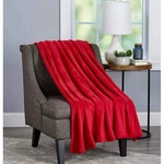 Lavish Home 60X70 Velvet Throw Oversized Microfiber Polyester Blanket Red. Fixed Price $19.99.