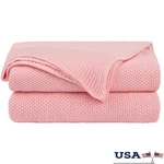 Pure Cotton Soft Cable Knit Throw Blanket Couch Sofa Chair Snuggling Gift New. Fixed Price $30.93.