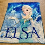 39X48 Disney Frozen Princess Elsa Plush Throw Blanket For Toddler Bed. Fixed Price $28.00.
