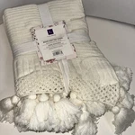 Lush Decor Boho Knitted Tassel Throw. Fixed Price $18.00.