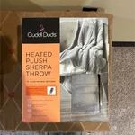 Cuddl Duds Electric Heated Sherpa Plush Throw Blanket Gray Remote Auto Shut-off. Fixed Price $24.49.