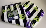 Beetlejuice Skulls Stripes Halloween Cloud Throw Plush Blanket 50 X70 New. Fixed Price $31.50.