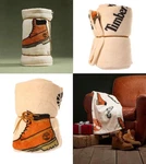 Timberland Gwp Plush Blanquet - Boot Graphic Off White 40" X 55" Nwt. Fixed Price $25.99.