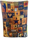 Hamilton Musical Fleece Throw Blanket Broadway Collage Design. Fixed Price $12.99.