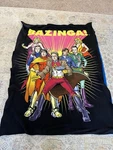 Rare Print Big Bang Theory Tv Show Cast Plush Fleece Blanket 38X68. Fixed Price $28.00.
