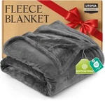 Utopia Bedding Fleece Blanket King Size Grey 300GSM Luxury Anti-static Fuzzy .... Fixed Price $36.13.