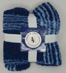London Loft Throw Blanket Printed Plaid Sherpa Navy Blue White 50" X 60". Fixed Price $21.95.