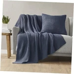 Ink+ivy Bree Knit Throw Blanket For Bed, Sofa, And (50 X 60 In) Indigo. Fixed Price $43.74.