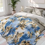 Retro Bahamas Tropical Beach Palm Trees Pattern, Cozy Arctic Fleece Blanket. Fixed Price $41.89.
