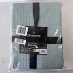 Beautyrest King Waffle Weave 100% Cotton Blanket Aqua Blue/green, New Package. Fixed Price $63.99.