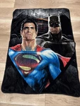 Nothwest Superman And Batman Blanket Fleece. Fixed Price $10.00.