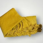 Shiraleah Chicago Throw Blanket 55X50 Yellow Wool Fringe Tassel Luxury. Fixed Price $39.99.