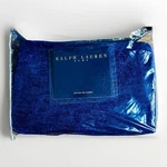 Ralph Lauren Home King Bed Blanket Cotton Rayon Navy Blue Made Usa 108X90. Fixed Price $265.00.