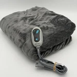 Beautyrest Heated Throw Blanket Electric Fleece Grey Auto Shut-off. Fixed Price $29.77.