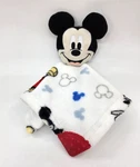Disney Baby Mickey Mouse Teether Security Blanket Lovey White Faces B26. Fixed Price $11.99.