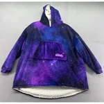 The Comfy Wearable Blanket Hoodie Galaxy Space Purple Sherpa Lined One Size. Fixed Price $32.95.