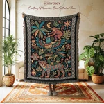 Jungle Animal Throw Blanket, Tropical Tapestry, Whimsical Leopard And Monkey Art. Fixed Price $111.99.