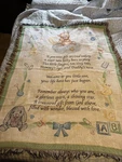 Collections Etc Baby Blessing Woven Tapestry Blanket Teddy Bear Nursery 54 X41. Fixed Price $10.00.