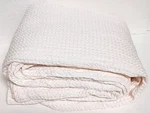 Threshold King Tencel Lyocell Midweight Waffle Bed Blanket Ivory Lt. Pink Hue. Fixed Price $42.99.