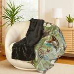Northwest Jurassic Park Plush Faux Fur Kids Throw Blanket 50" 60". Fixed Price $29.74.