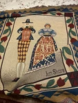 Jim Shore Designed Tapestry Pilgrim Throw Wall Hanging 54" Square Usa. Fixed Price $115.03.