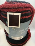 Wayland Square Cozy Knit Throw Blanket Plush & Luxurious Comfort Red Black New. Fixed Price $21.24.