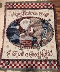 Mary Engelbreit Merry Christmas To All Tapestry Throw Fringe Vintage/rare. Fixed Price $35.00.