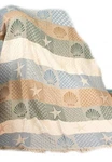 Manual Cotton Throw Blankets Seashells By The Seashore 2 Layer .... Fixed Price $55.27.