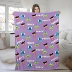 Disney Monsters Inc Sully Mike Wazowski Boo Purple Customize Fleece Blanket. Fixed Price $29.00.