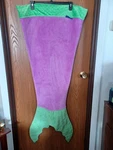 Blankie Tails Mermaid Blanket Soft Warm Girls Youth Size Purple Lime Grn. Fixed Price $12.59.