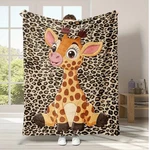 Cute Baby Giraffe Throw Blanket 30X40 Soft Plush Leopard Print Kids. Fixed Price $20.62.