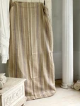 Large Linen For Projects Vintage European Mattress Cover Straw Textile Striped. Fixed Price $260.00.