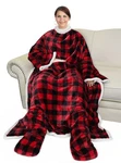 Catalonia Sherpa Wearable Blanket With Sleeves & Foot Pockets For Adult Women. Fixed Price $64.89.