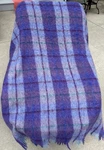 Hudson Bay Rare Mohair Wool Throw Blanket Scotland Purples Plaid Fringe. Fixed Price $80.00.