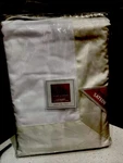 Bellino Italy Duvet Pillow Sham Set 100% Sateen Cotton White Cream Border King. Fixed Price $169.95.